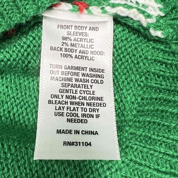 Christmas ROMPER Sweater Women Small Red Green Reindeer Snowflake Party NWT - Picture 11 of 16